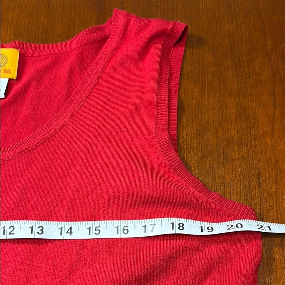 Ruby Rd Red Boxy Sleeveless Tank Top - Picture 3 of 4